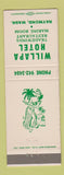 Matchbook Cover - Willapa Hotel Raymond WA hula girlie