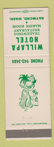 Matchbook Cover - Willapa Hotel Raymond WA hula girlie