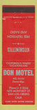 Matchbook Cover - Don Motel San Luis Obispo CA