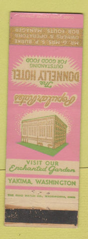 Matchbook Cover - Donnelly Hotel Yakima WA WEAR