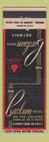 Matchbook Cover - Barlum Hotel Detroit MI