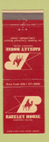 Matchbook Cover - Barkley House Airport Hotel Cincinnati OH #1