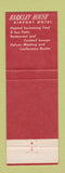 Matchbook Cover - Barkley House Airport Hotel Cincinnati OH #1