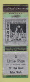 Matchbook Cover - 3 Little Pigs Kelso WA POOR