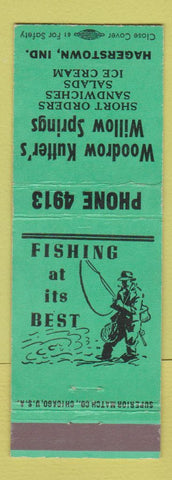 Matchbook Cover - Woodrow Kutter's Willow Springs Hagerstown IN GREEN