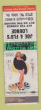 Matchbook Cover - Joe & Flo's Lounge pinup WORN