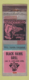 Matchbook Cover - Black Hawk Grill Chicago IL