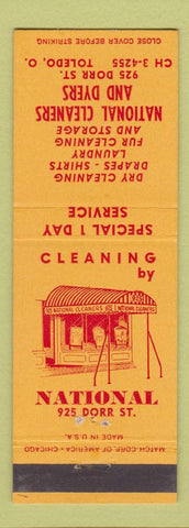 Matchbook Cover - National Cleaners Dyers Toledo OH