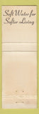 Matchbook Cover - Universal Water Softener Sales Services Lyons IL?