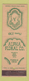 Matchbook Cover - Alpha Floral Flowers Pueblo Colorado