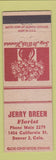 Matchbook Cover - Jerry Breen Flowers Denver Colorado