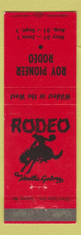 Matchbook Cover - Roy Pioneer Rodeo WA?