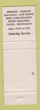Matchbook Cover - Rincon Norteno Cafe Mexican Indio CA
