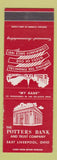 Matchbook Cover - Potters Bank and Trust East Liverpool OH SAMPLE