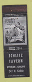 Matchbook Cover - Schlitz Tavern Chicago IL ADVANCE WEAR