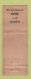 Matchbook Cover - Schlitz Tavern Chicago IL ADVANCE WEAR