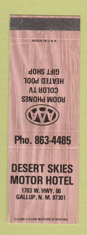 Matchbook Cover - Desert Skies Motor Hotel Gallup NM Route 66