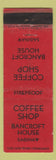 Matchbook Cover - Bancroft House Coffee Shop Saginaw MI WEAR