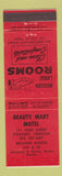 Matchbook Cover - Beauty Mart Motel Poultney VT