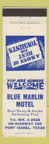 Matchbook Cover - Blue Marlin Motel Port Isabel TX