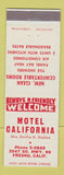 Matchbook Cover - Motel California Fresno CA