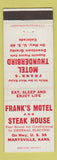 Matchbook Cover - Frank's Motel Thunderbird Granby Colorado Marysville KS