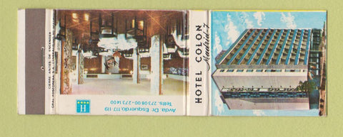 Matchbook Cover - Hotel Colon Madrid Spain