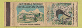 Matchbook Cover - Natural Bridge Hotel Cotages VA WEAR
