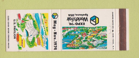 Matchbook Cover - Exp 1974 World's Fair Spokane WA