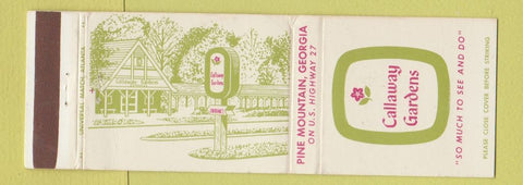 Matchbook Cover - Callaway Gardens Pine Mountain GA WEAR
