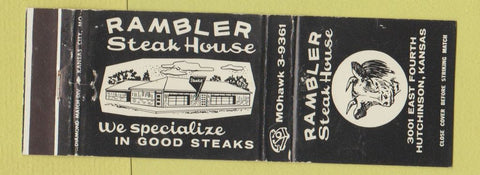 Matchbook Cover - Rambler Steak House Hutchinson KS