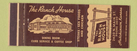 Matchbook Cover - The Ranch House Hutchinson KS