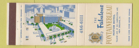 Matchbook Cover - Fontainebleau Motor Hotel New Orleans LA