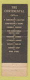 Matchbook Cover - Hotel Continental Washington DC