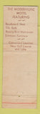 Matchbook Cover - Hawthorne Motel Galesburg IL WEAR Full Length