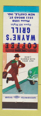 Matchbook Cover - Wayne's Grill New Castle IN