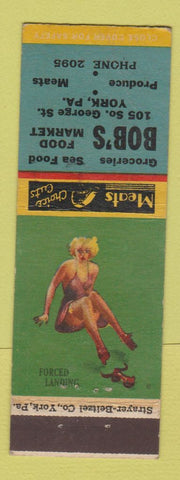 Matchbook Cover - Bob's Grocery Store York PA pinup