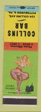 Matchbook Cover - Collins Bar Pittsburgh PA pinup