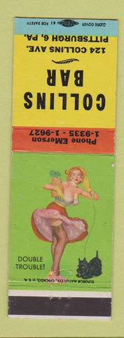 Matchbook Cover - Collins Bar Pittsburgh PA pinup