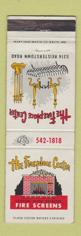 Matchbook Cover - The Fireplace Center Baltimore MD