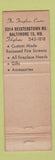 Matchbook Cover - The Fireplace Center Baltimore MD