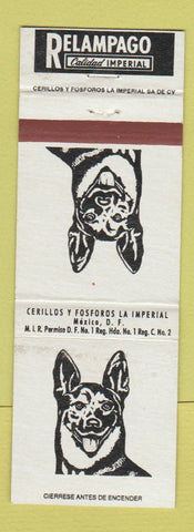 Matchbook Cover - Relampago Dog Food Mexico