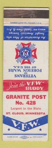 Matchbook Cover - VFW Granite Post St Cloud MN