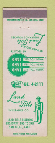 Matchbook Cover - Land Title Insurance San Diego CA