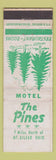 Matchbook Cover - The Pines Mount Gilead OH WEAR