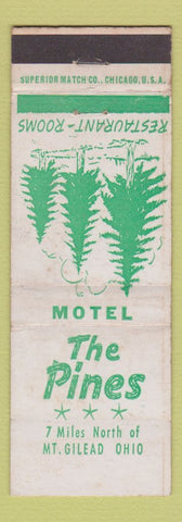 Matchbook Cover - The Pines Mount Gilead OH WEAR
