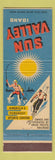 Matchbook Cover - Sun Valley ID Union Pacific Railroad