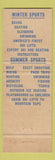 Matchbook Cover - Sun Valley ID Union Pacific Railroad
