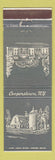 Matchbook Cover - Cooperstown NY Farmers' Museum Fenimore Hotel WEAR