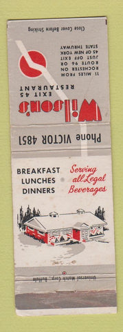 Matchbook Cover - Wilson's Restaurant Rochester NY WEAR